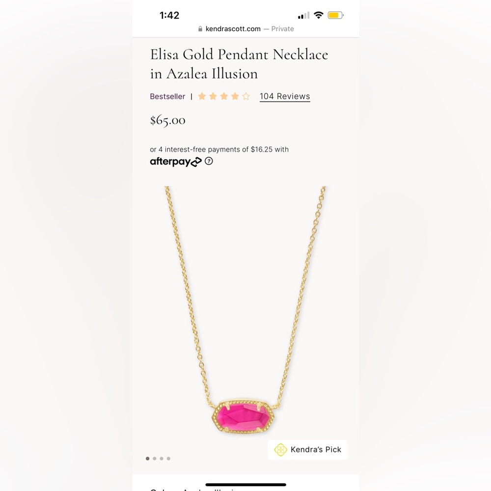 Kendra Scott Elisa Pendant Necklace